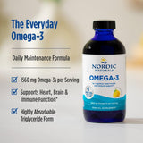 Nordic Naturals porcionando aceite con vaso medidor para control de dosis