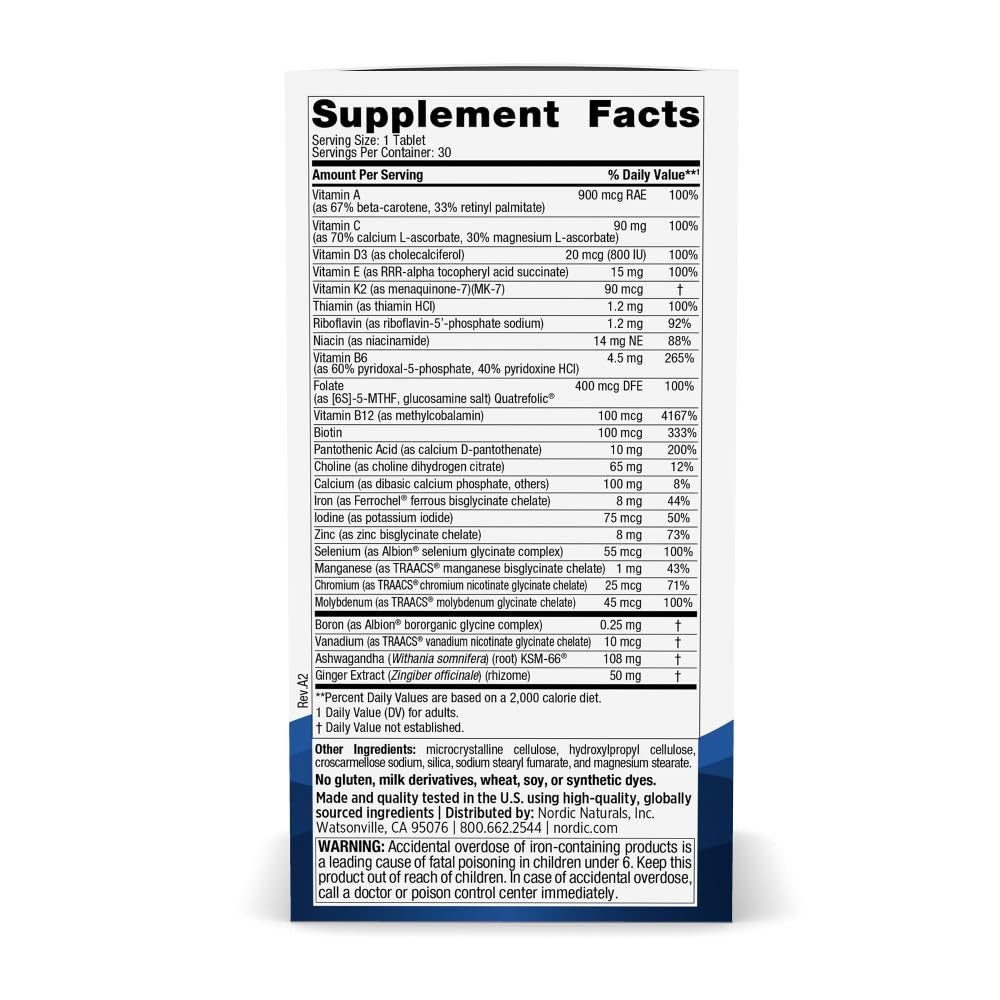 Nordic Naturals tableta en primer plano que muestra tamaño y fácil ingestión