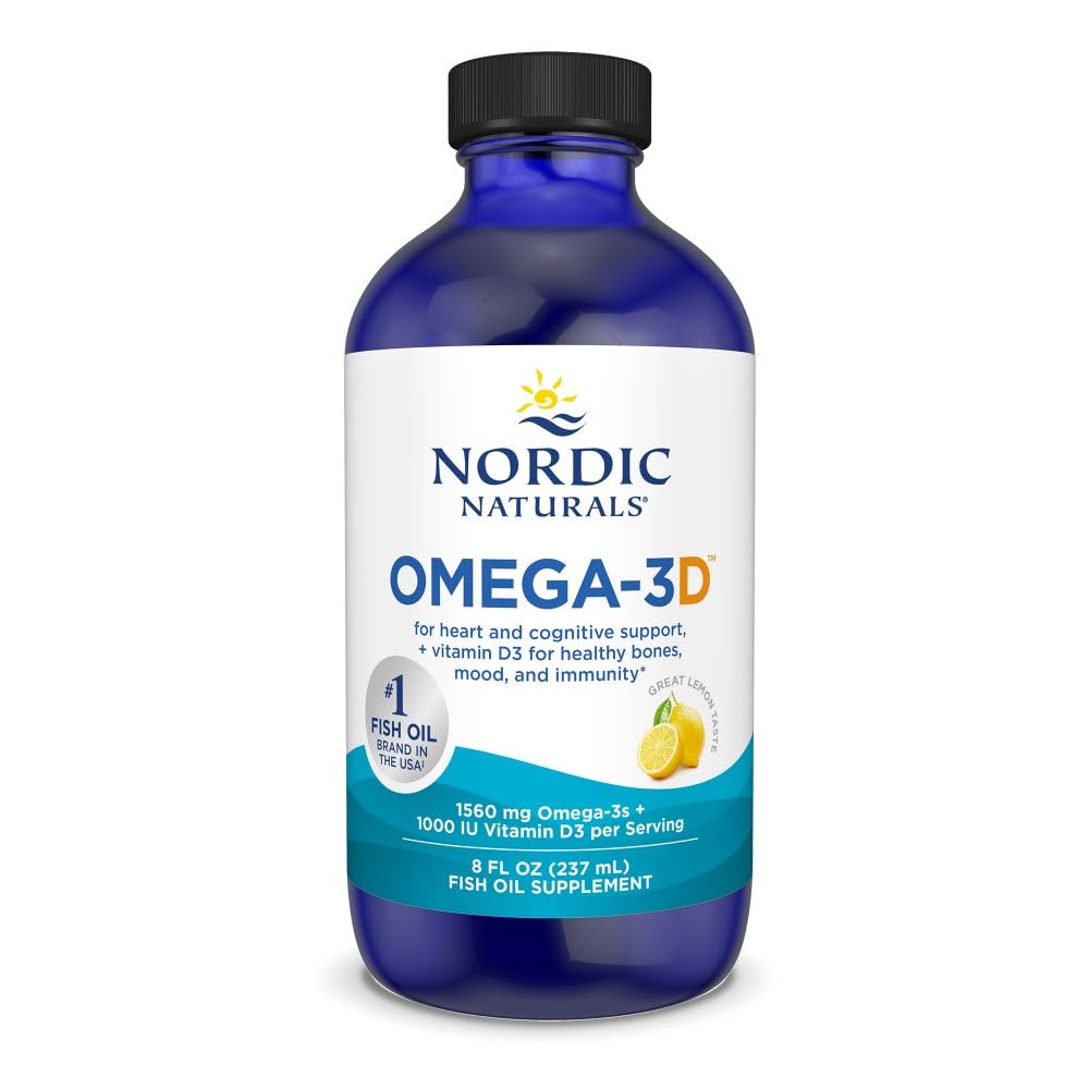 Nordic Naturals frente del envase mostrando la botella y beneficio conveniencia