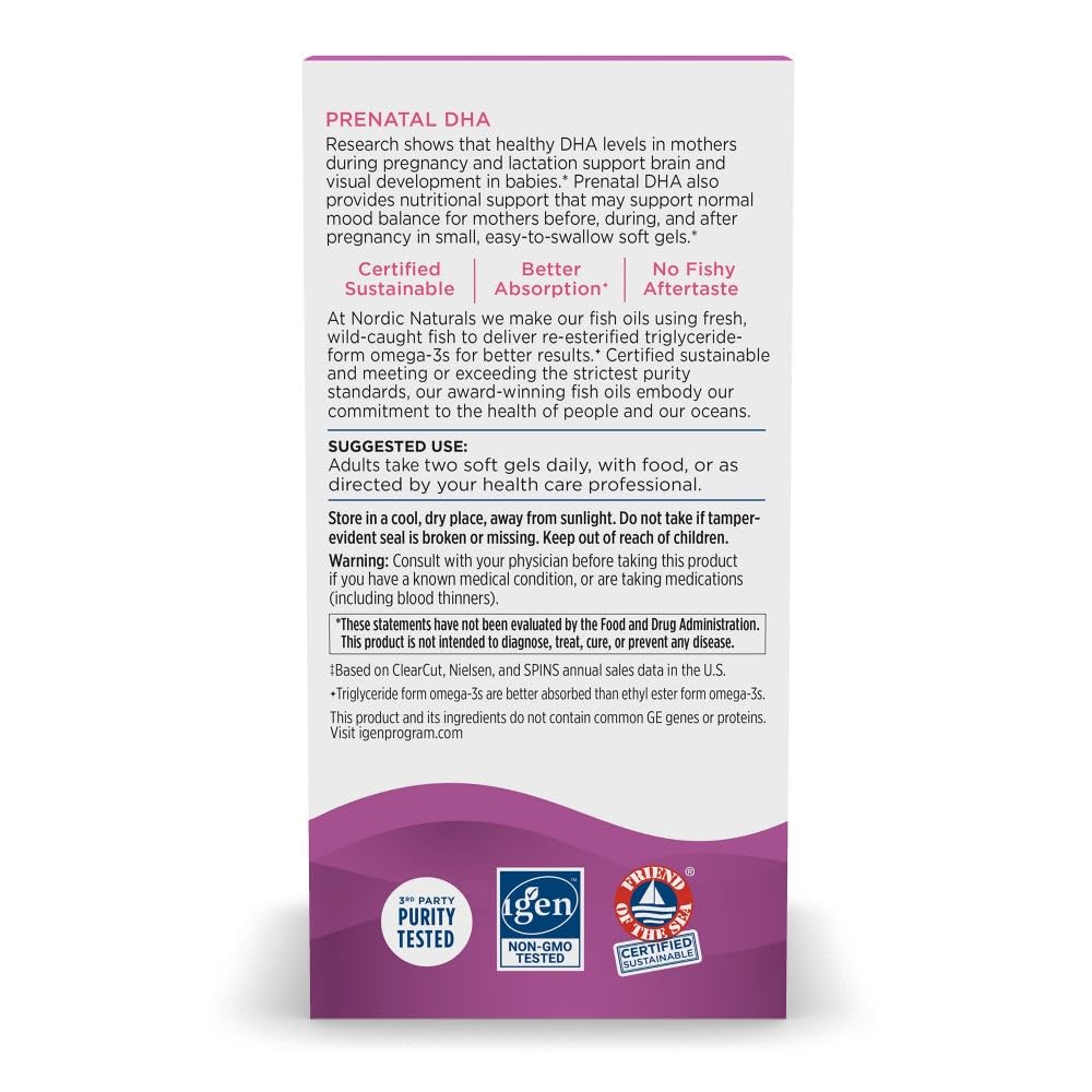 Nordic Naturals certificados de pureza y sostenibilidad visibles