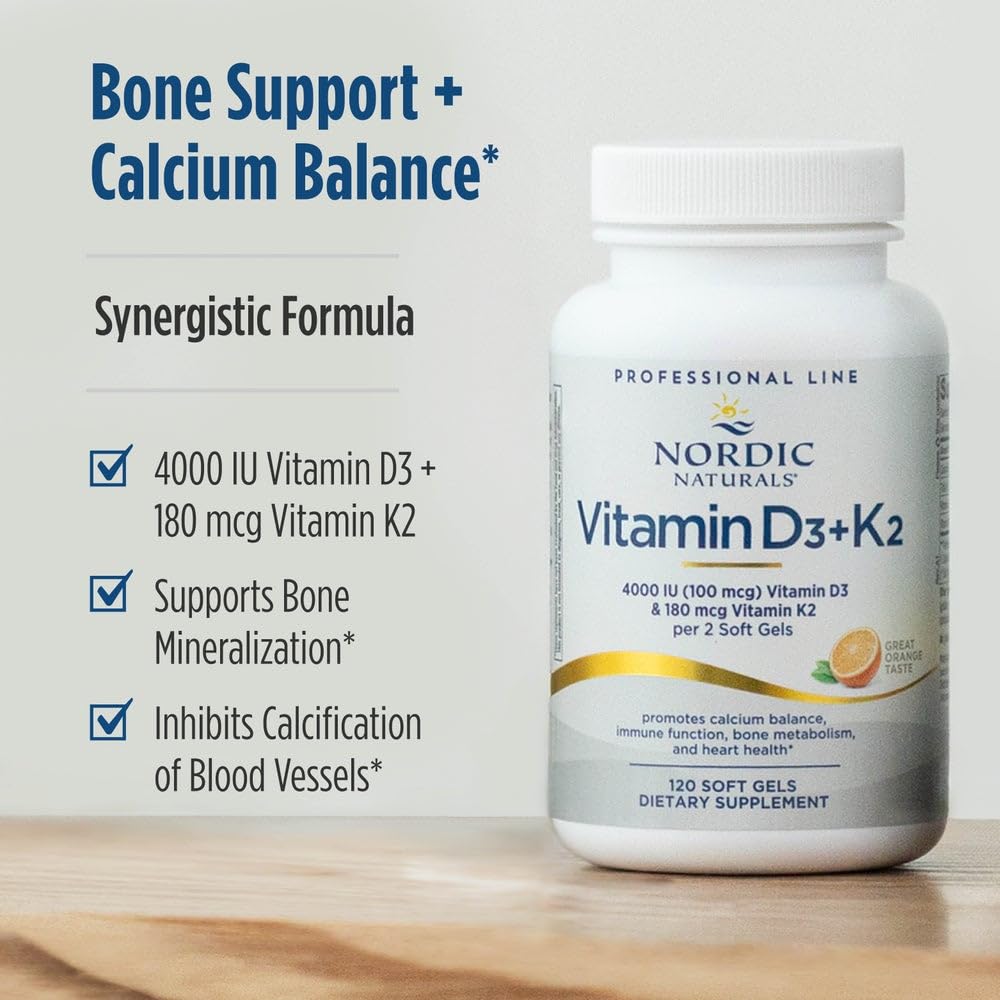 Nordic Naturals etiqueta informativa con dosis 4000 IU y 180 mcg K2