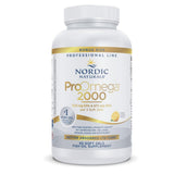 Nordic Naturals frente del envase mostrando concentración y sabor limón
