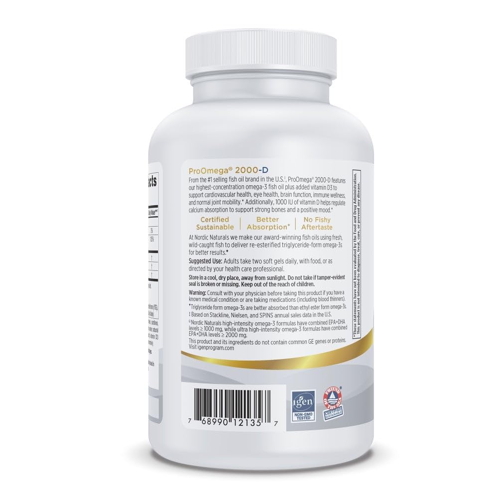 Nordic Naturals cápsula junto a plato, tomar con comida para absorción