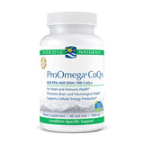 Nordic Naturals frasco frontal mostrando ProOmega CoQ10 y claridad de etiqueta