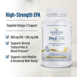 Nordic Naturals gota de aceite mostrando pureza y forma triglicérido