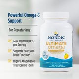 Nordic Naturals cápsula en mano ilustrando tamaño y comodidad de toma