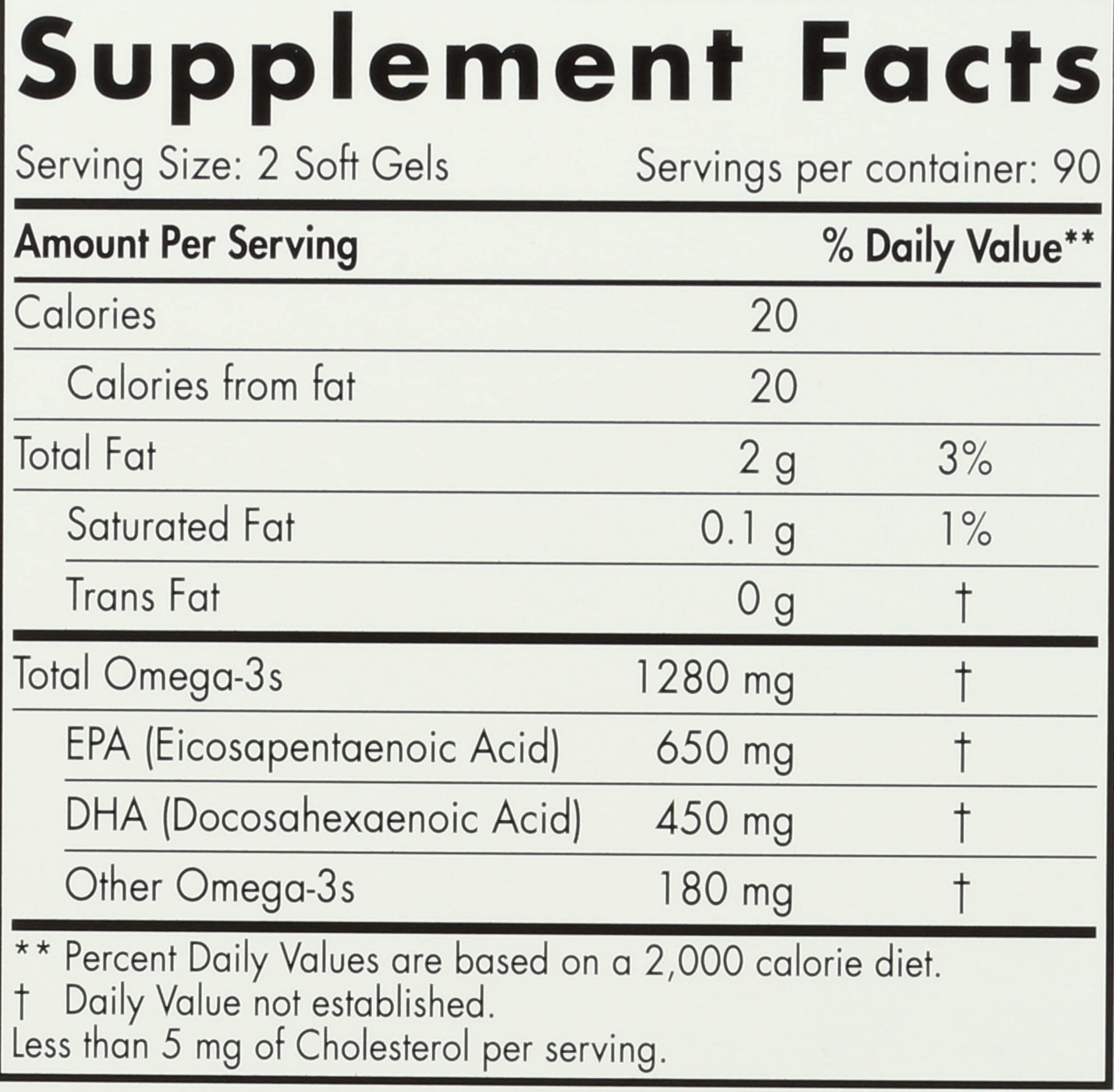 Nordic Naturals cápsulas en primer plano para ver tamaño y color