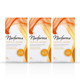 Norforms empaque frontal que muestra 12 unidades y beneficios de frescura
