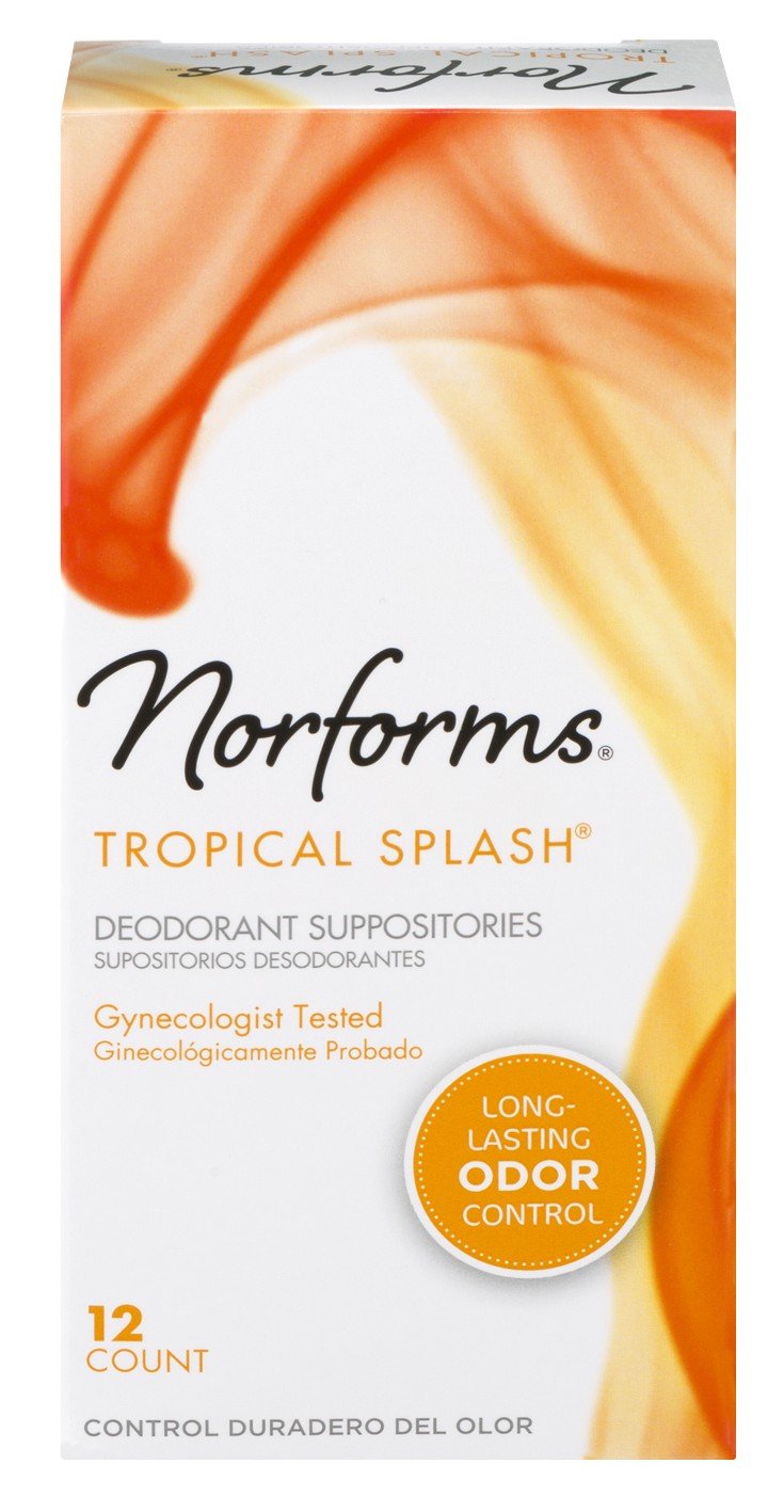 Norforms empaque frontal mostrando caja y beneficios frescura tropical