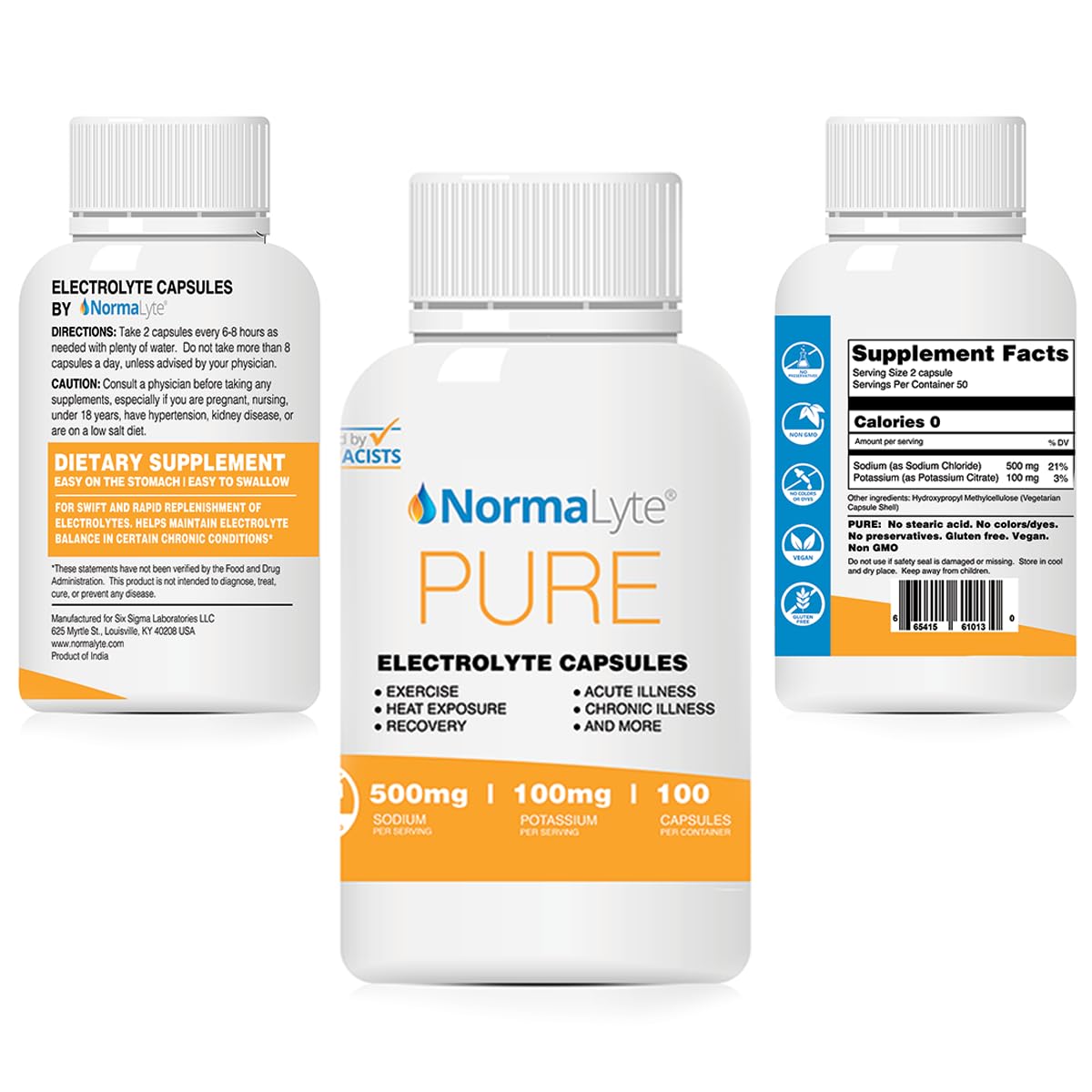 NormaLyte cápsula en mano indicando tamaño y portabilidad