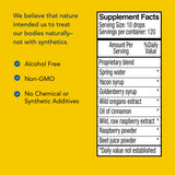 NORTH AMERICAN HERB & SPICE etiqueta con lista de ingredientes naturales y transparencia