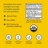 NORTH AMERICAN HERB & SPICE etiqueta legible con ingredientes orgánicos y origen