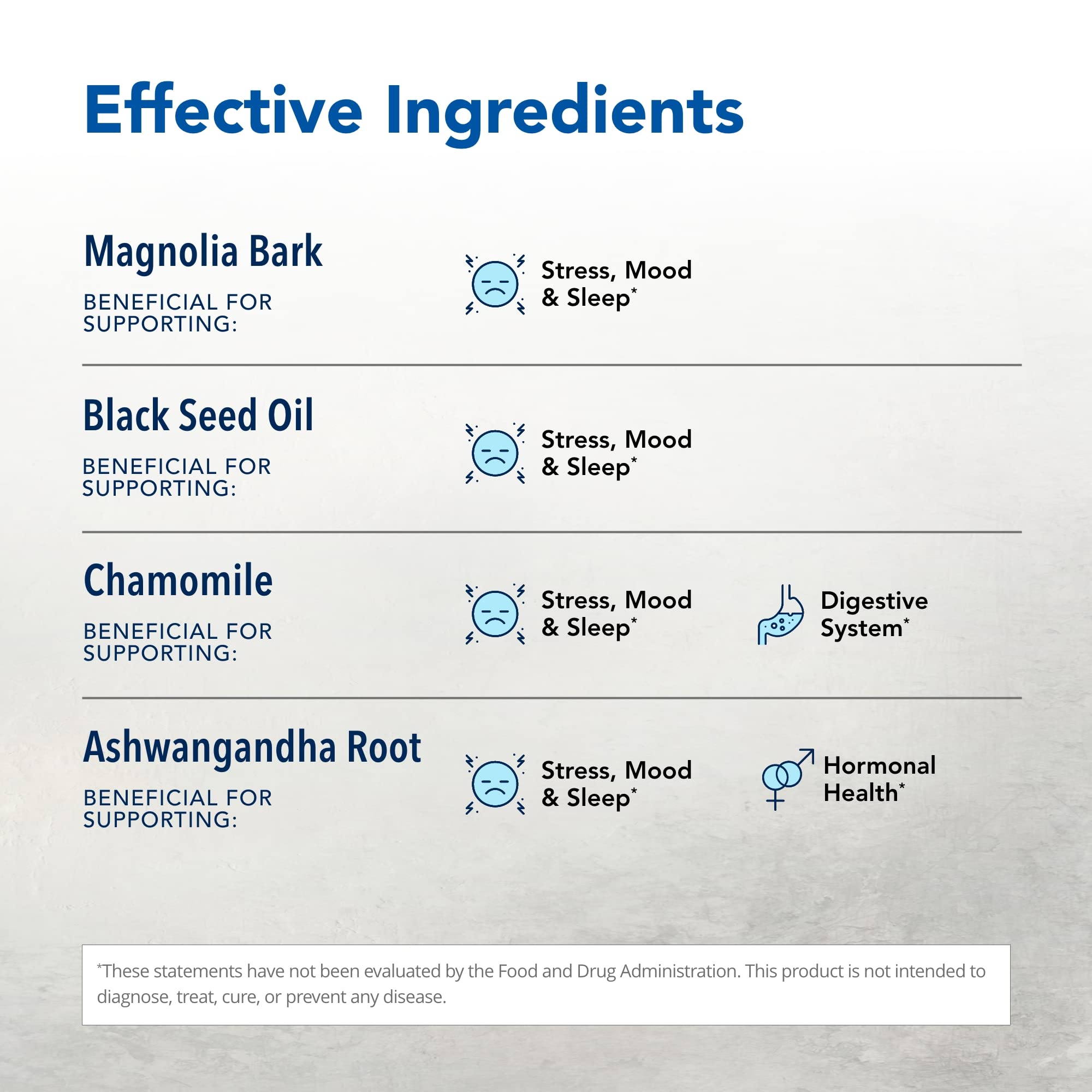 NORTH AMERICAN HERB & SPICE mezcla de ashwagandha manzanilla y lúpulo de origen salvaje
