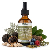 North Wellness frente del envase mostrando la botella de 2 oz y facilidad de uso