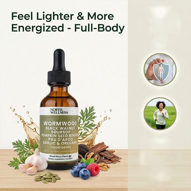 North Wellness botella 2 oz en comparación de tamaño para transporte práctico