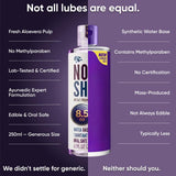 NOTSHY etiqueta con ingredientes claros, transparencia y formulación limpia