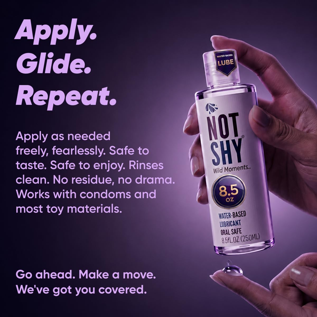 NOTSHY lubricante junto a juguete sexual compatible, seguro para juguetes