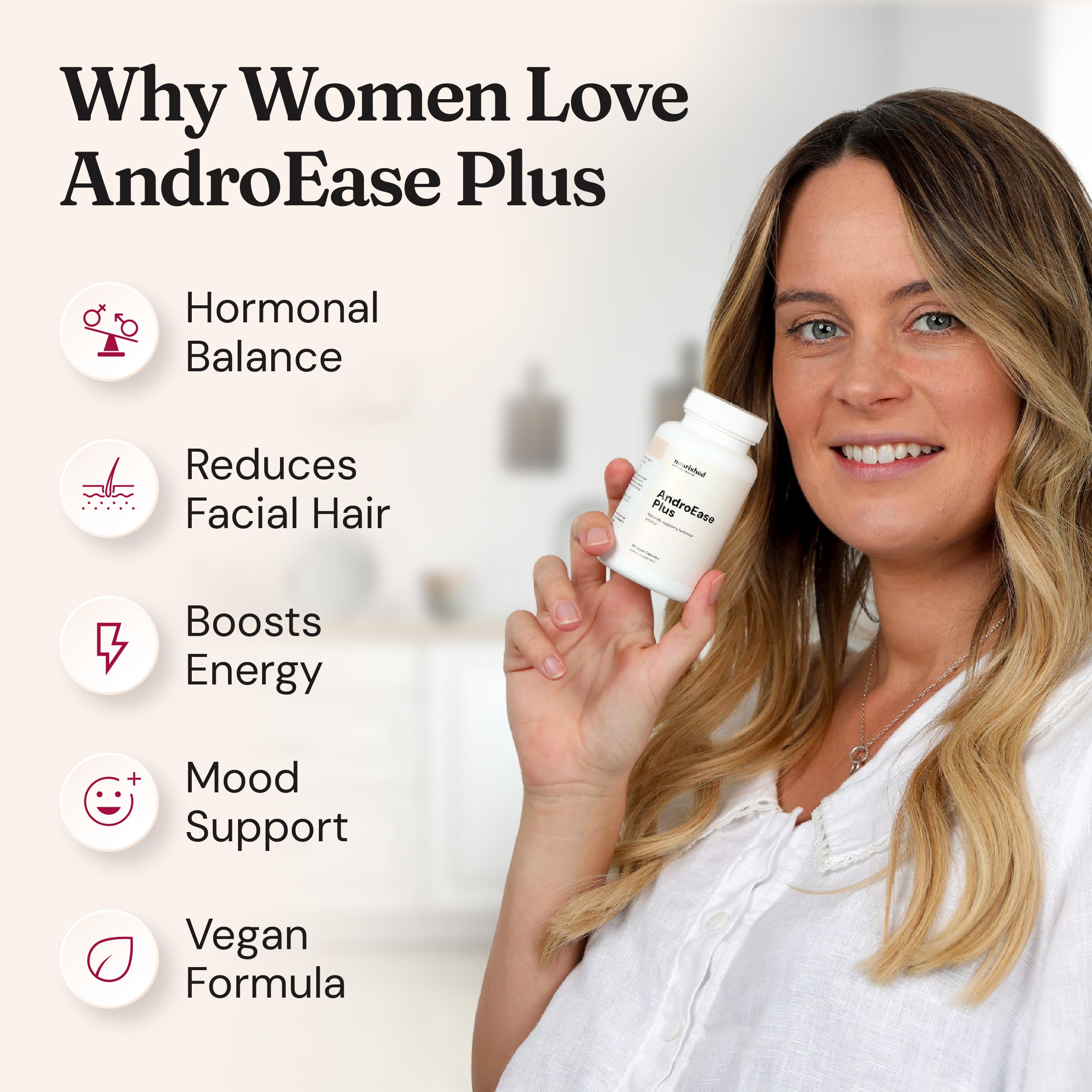 Nourished AndroEase Plus sello GMP certifica calidad y pruebas de terceros