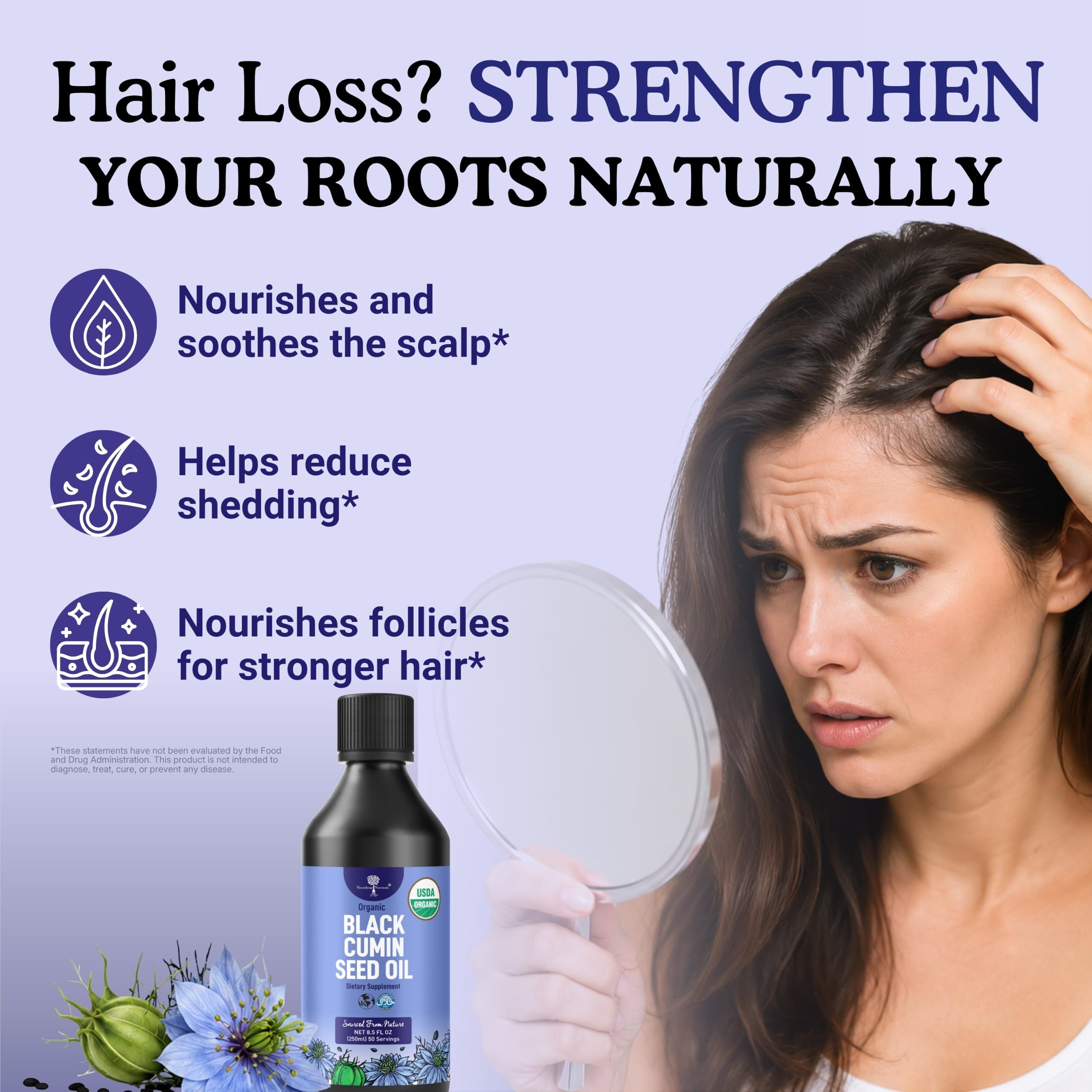 Nourishing Nutrients comparación de tamaño de la botella 8.5 fl oz