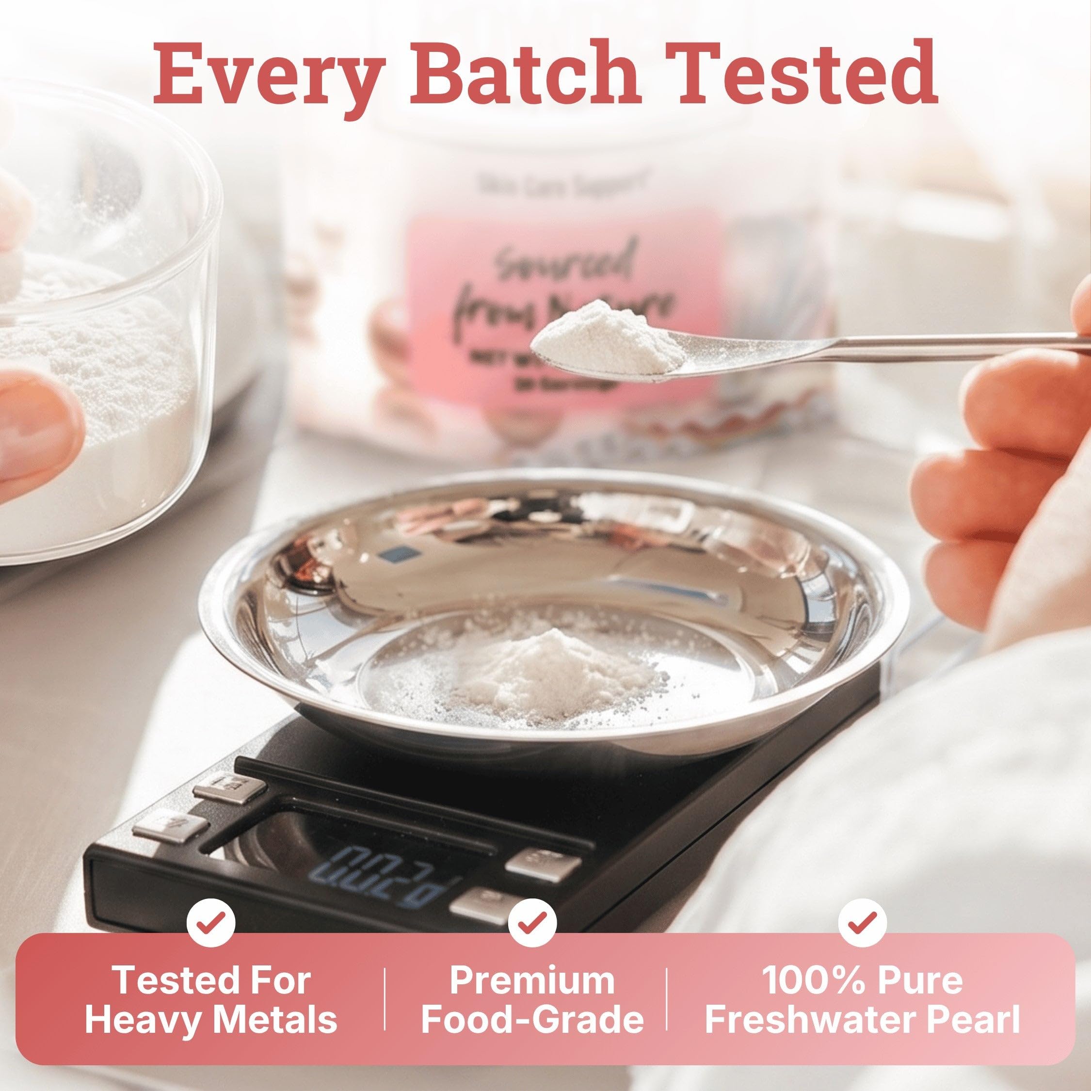 Nourishing Nutrients etiqueta con información de fabricacion y pruebas