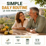 Nourishing Nutrients etiqueta con sellos orgánicos y certificaciones claras