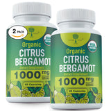 Nourishing Nutrients envase frontal de bergamota orgánica, claridad de ingredientes