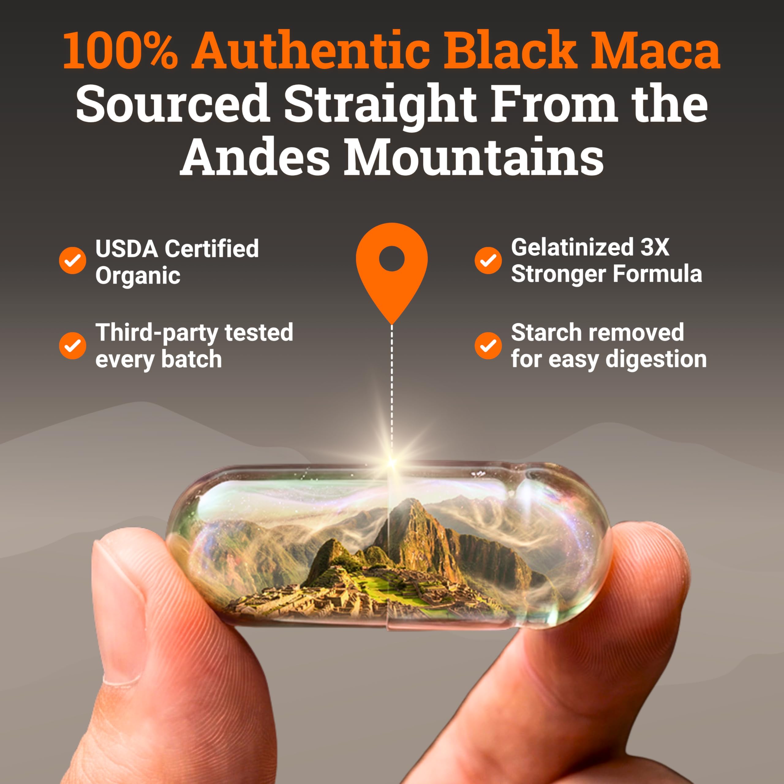 Nourishing Nutrients comparación de tamaño de cápsula junto a monedas para escala