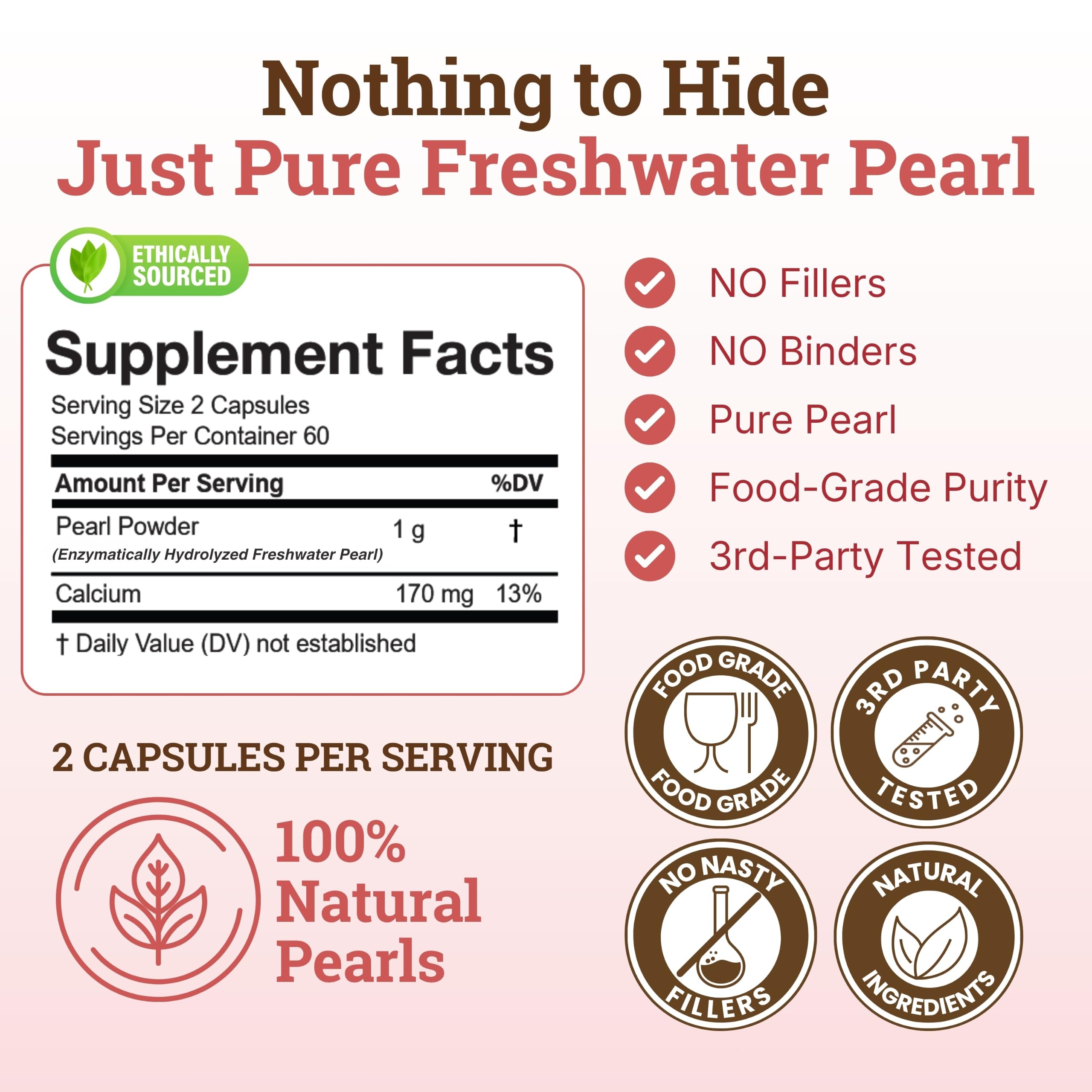 Nourishing Nutrients polvo de perla en cuchara para mezcla y absorción