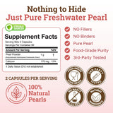 Nourishing Nutrients polvo de perla en cuchara para mezcla y absorción