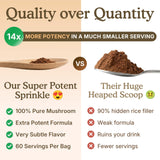 Nourishing Nutrients bolsa junto a taza para mostrar tamaño y porciones