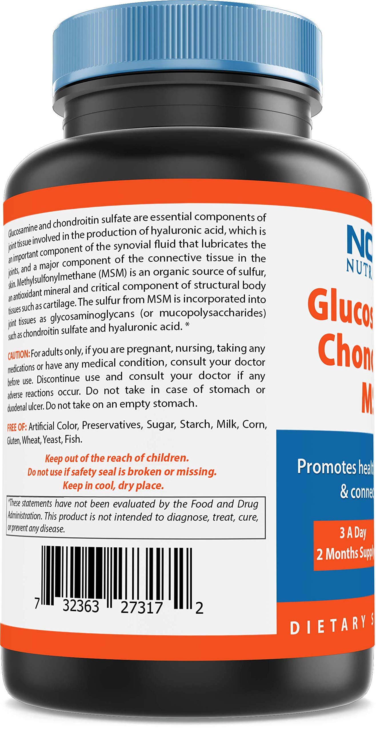Nova Nutritions etiqueta con información nutricional y control de calidad visible