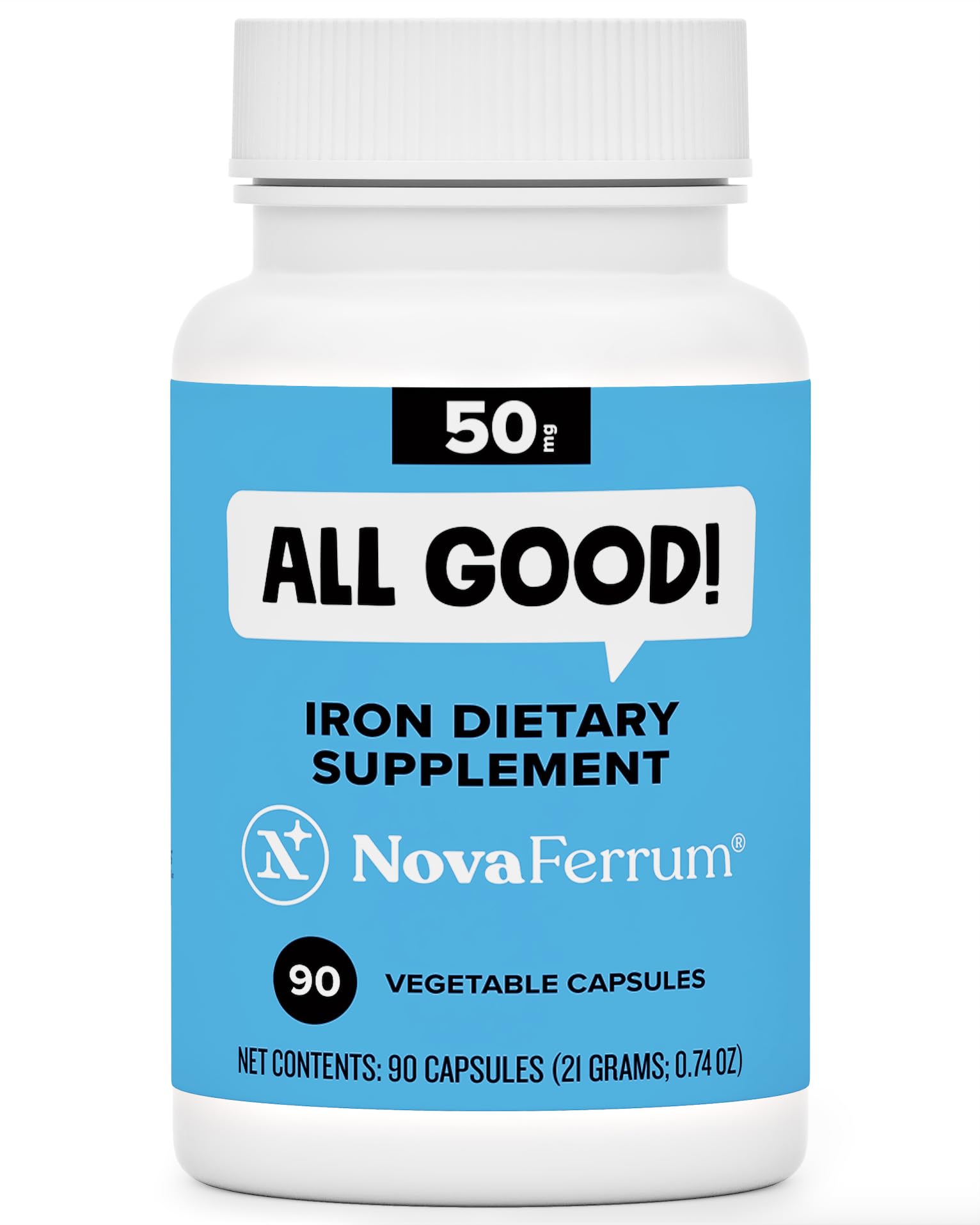 NovaFerrum envase frontal mostrando etiqueta y beneficios claros