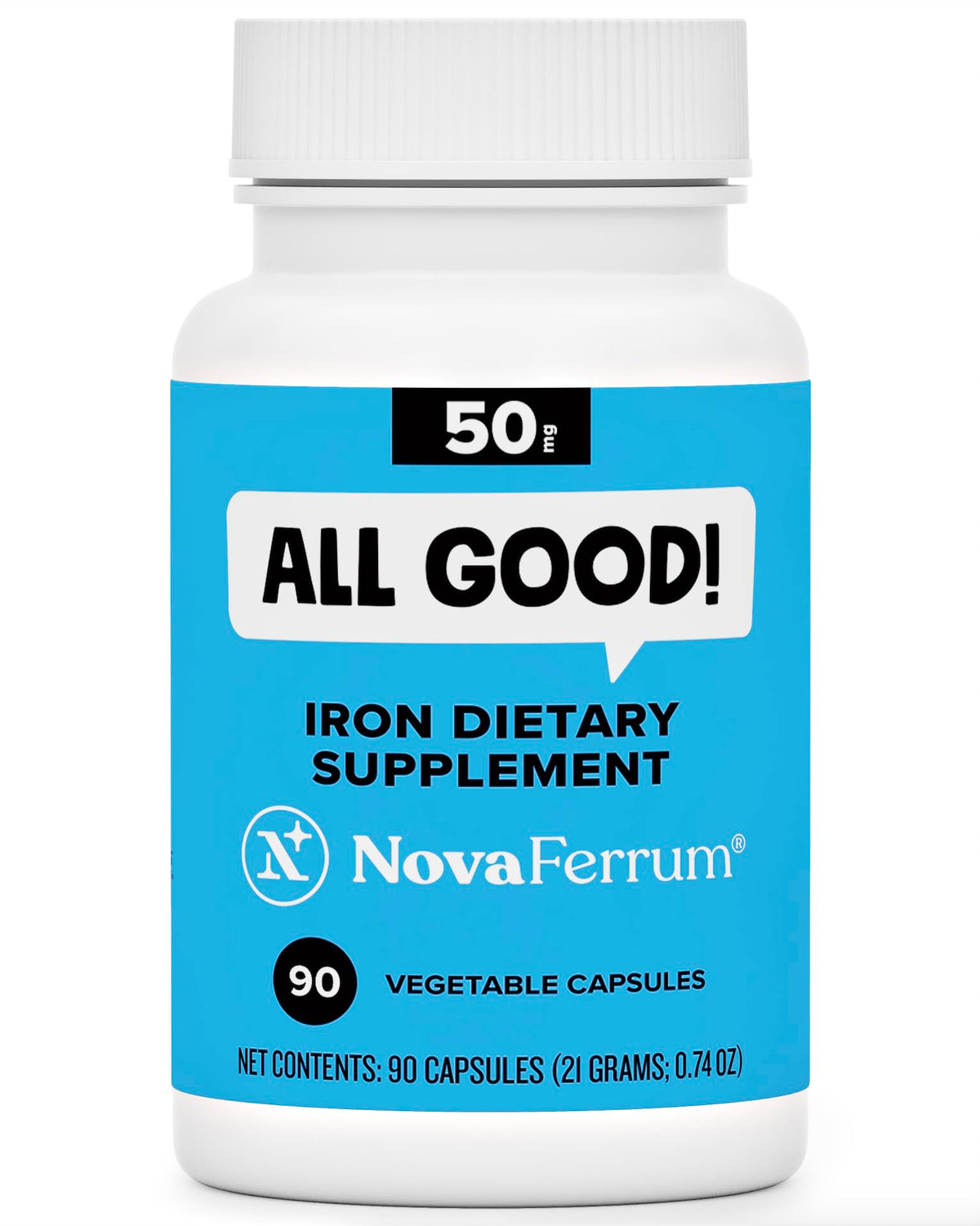 NovaFerrum envase frontal mostrando etiqueta y beneficios claros