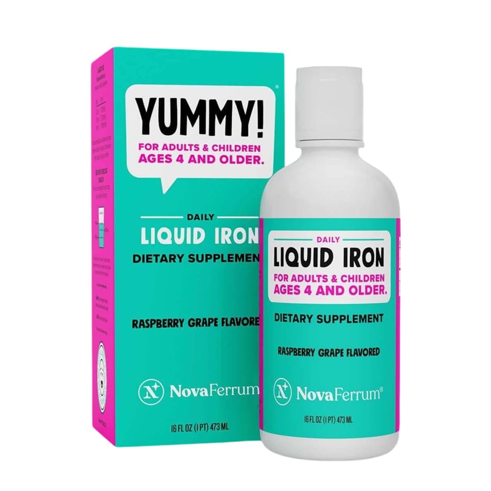 NovaFerrum frasco frontal mostrando etiqueta y beneficio de sabor amable