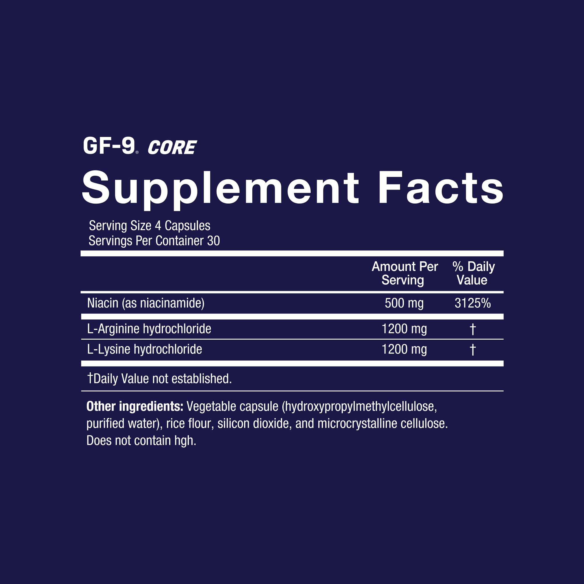 Novex Biotech GF-9 Core en ambiente de entrenamiento que sugiere recuperación