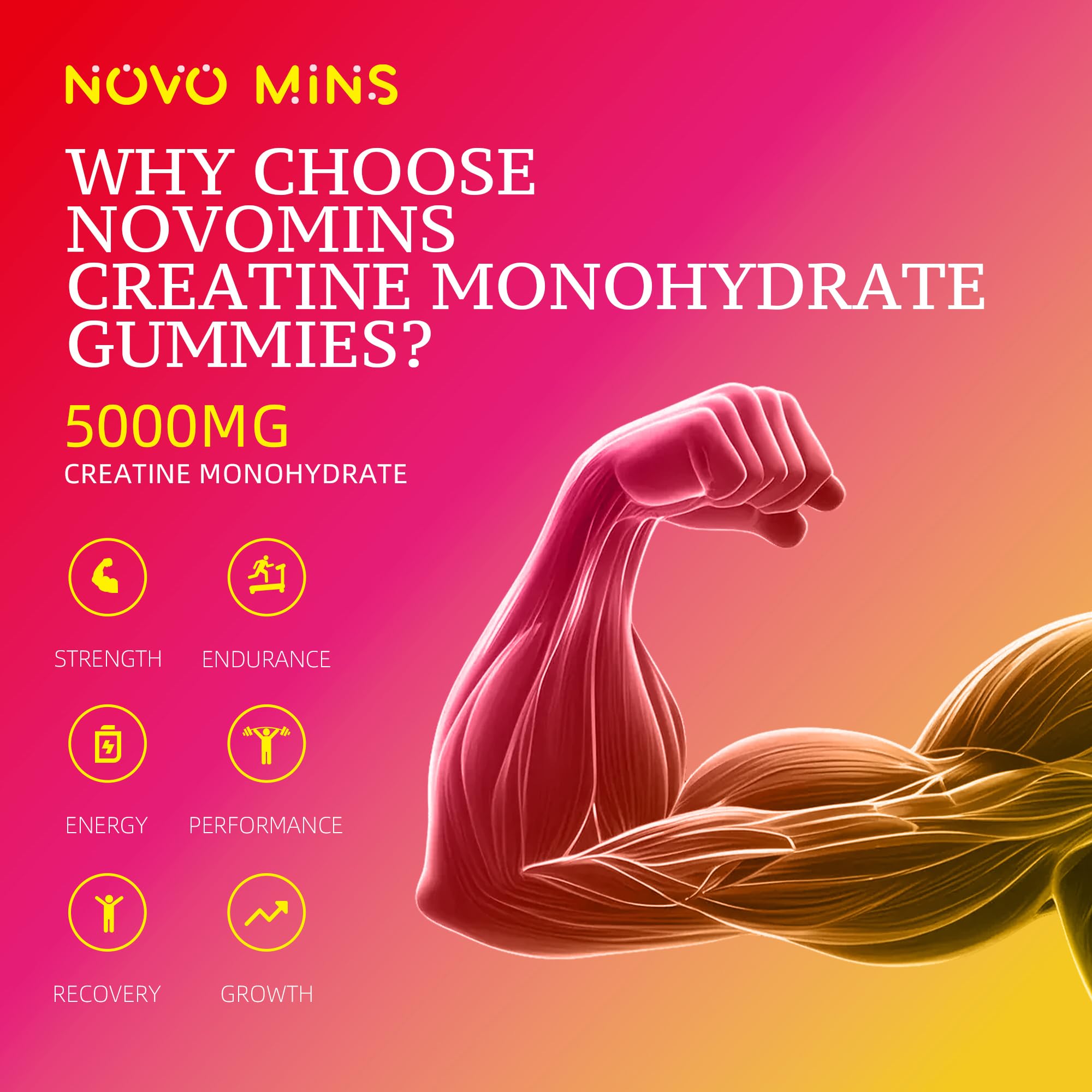 Novomins etiqueta con información nutricional y certificación GMP visible