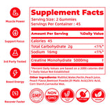 Novomins Nutrition gominola individual en foco, aporte de creatina claro