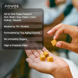 Novos gomitas textura cercana que destaca apariencia y atractivo de consumo