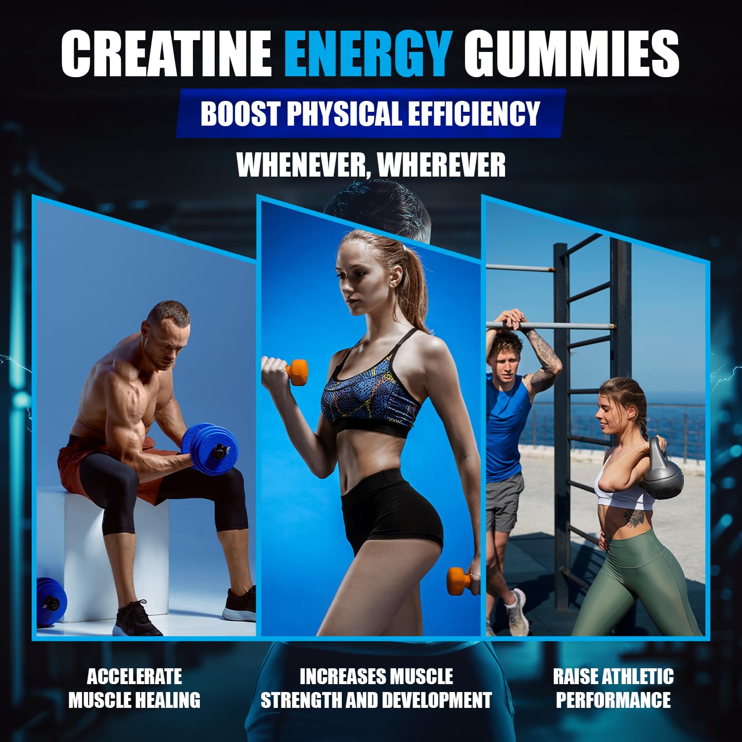 Novure gominolas junto a equipo de gimnasio para uso pre-entreno