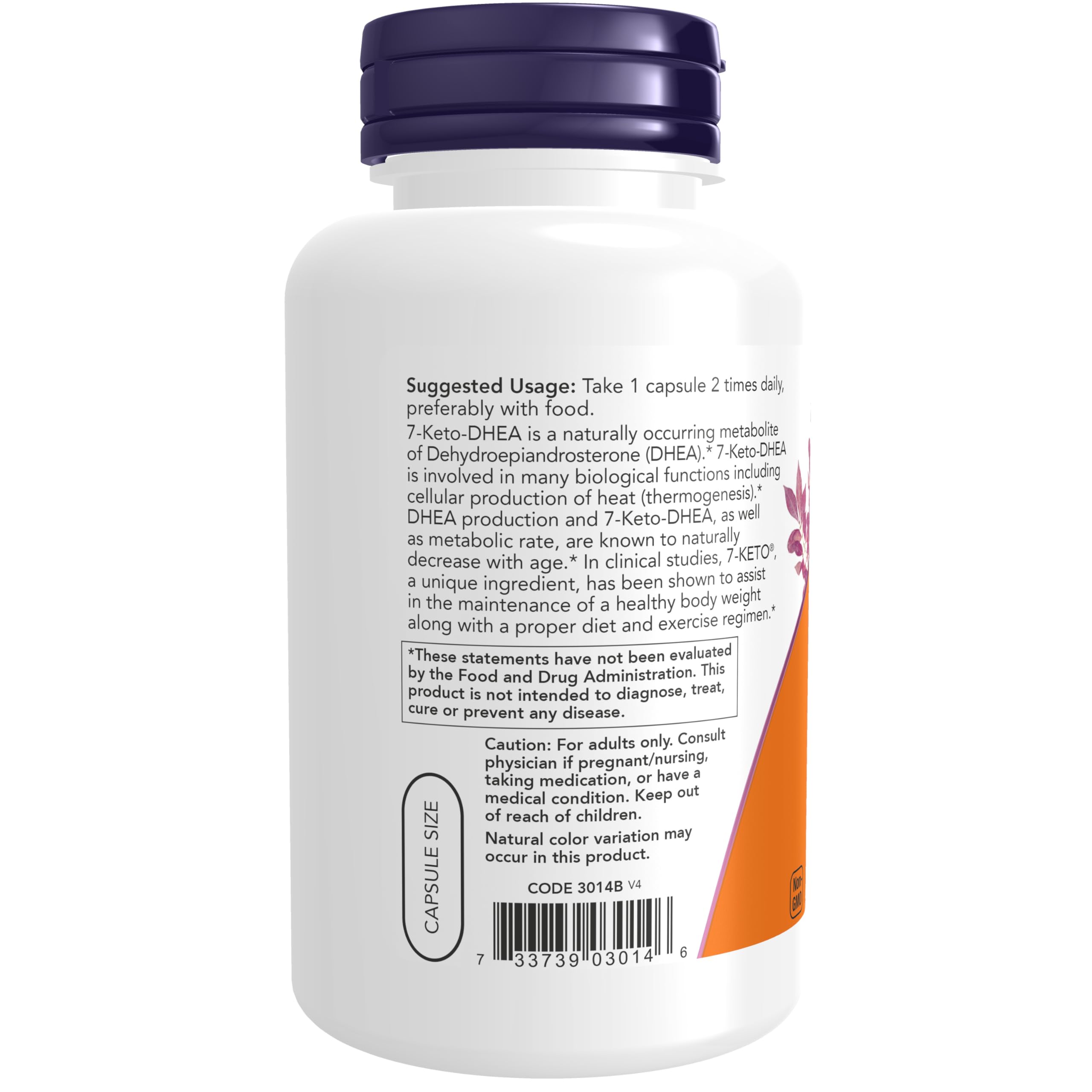 NOW Foods etiqueta nutricional destacando 100 mg y certificaciones