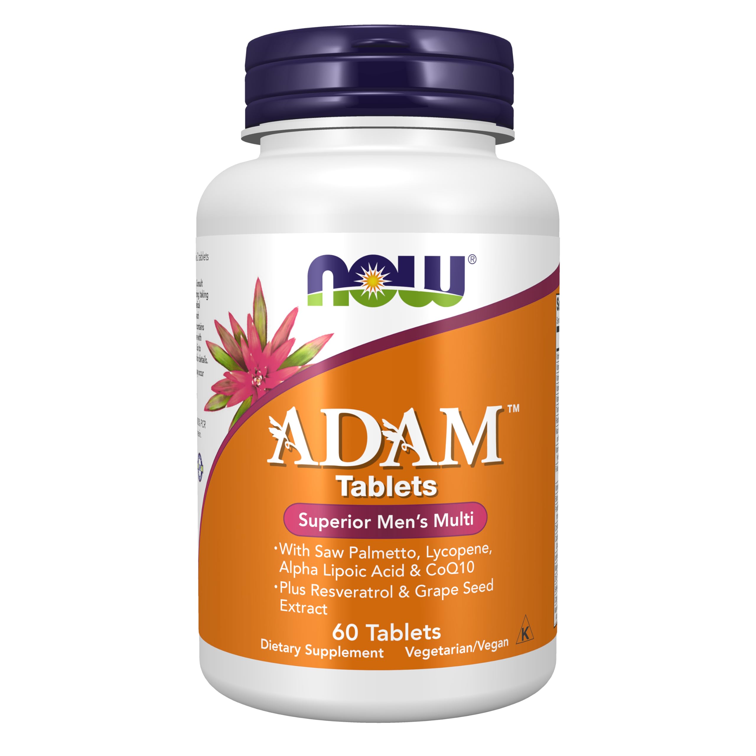 NOW Foods ADAM frente del empaque mostrando la marca y beneficio diario