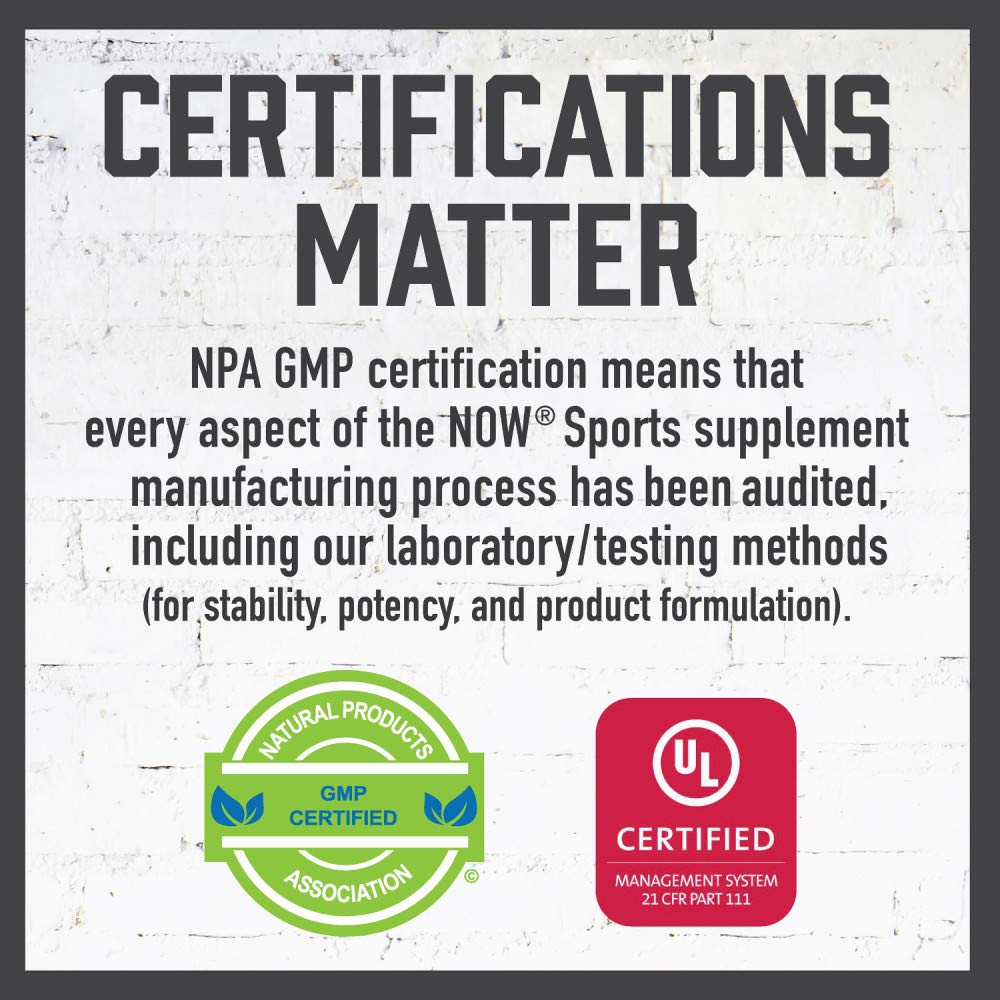 NOW Foods etiqueta con información nutricional y certificación GMP visible y verificable