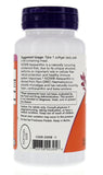 NOW Foods etiqueta con información de ingredientes y declaración libre de gluten