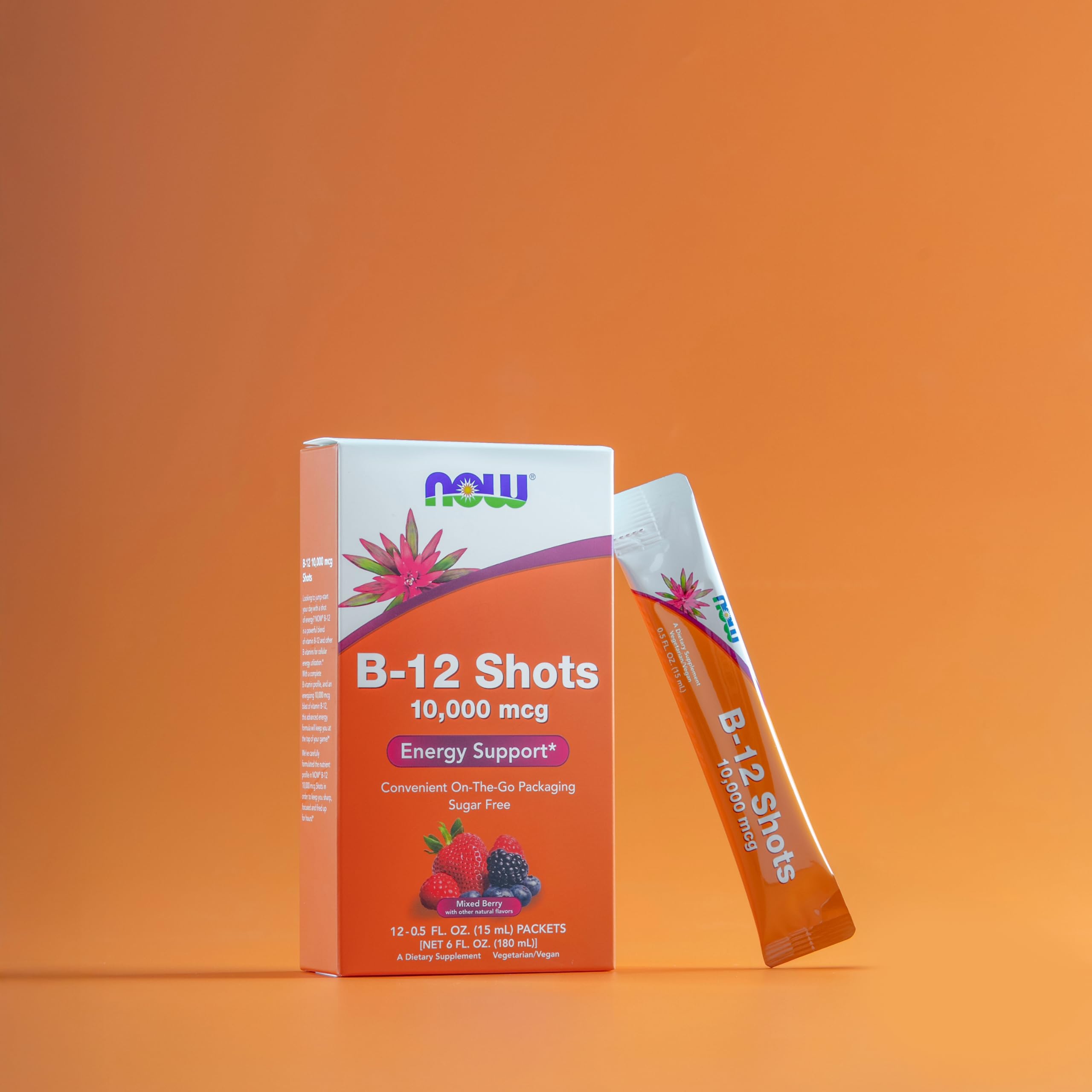 NOW Foods comparación de tamaño con moneda para escala, ayuda a visualizar porción
