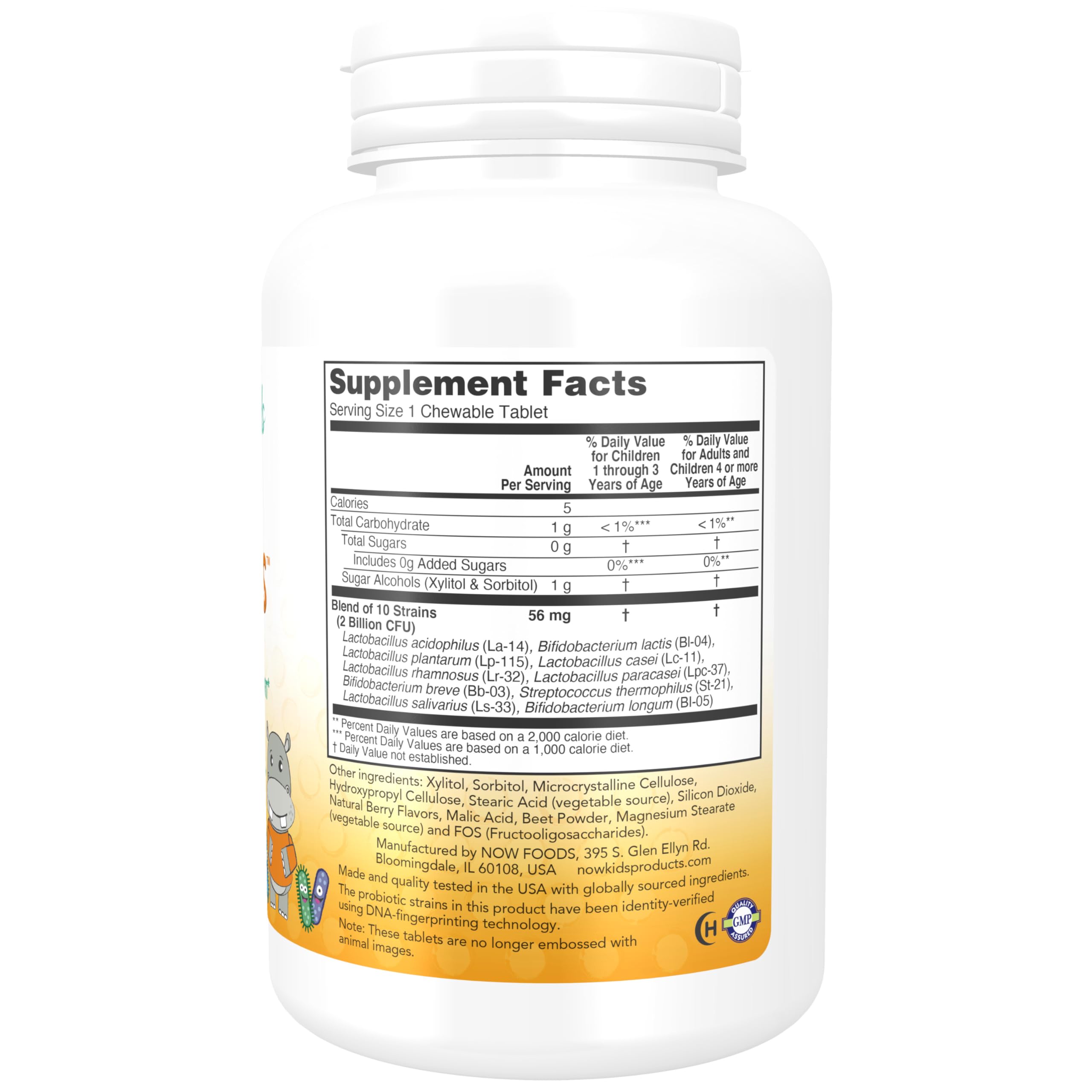 NOW Foods textura de comprimido masticable y aspecto del recubrimiento apetecible