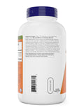 NOW Betaine HCl cápsulas en la palma para mostrar tamaño y dosificación práctica
