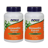 NOW Foods frasco frontal mostrando Boswellia 500 mg, presentación doble y ahorro