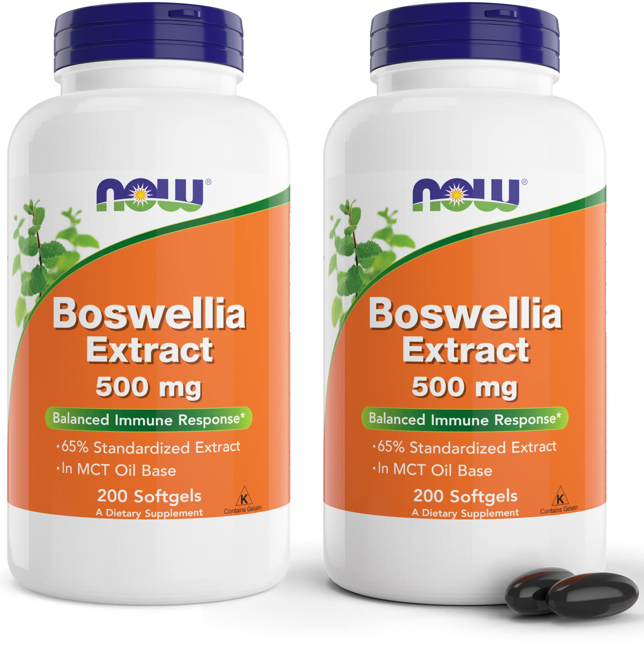 NOW Foods envase frontal de Boswellia Extract 500 mg mostrando el diseño y cantidad