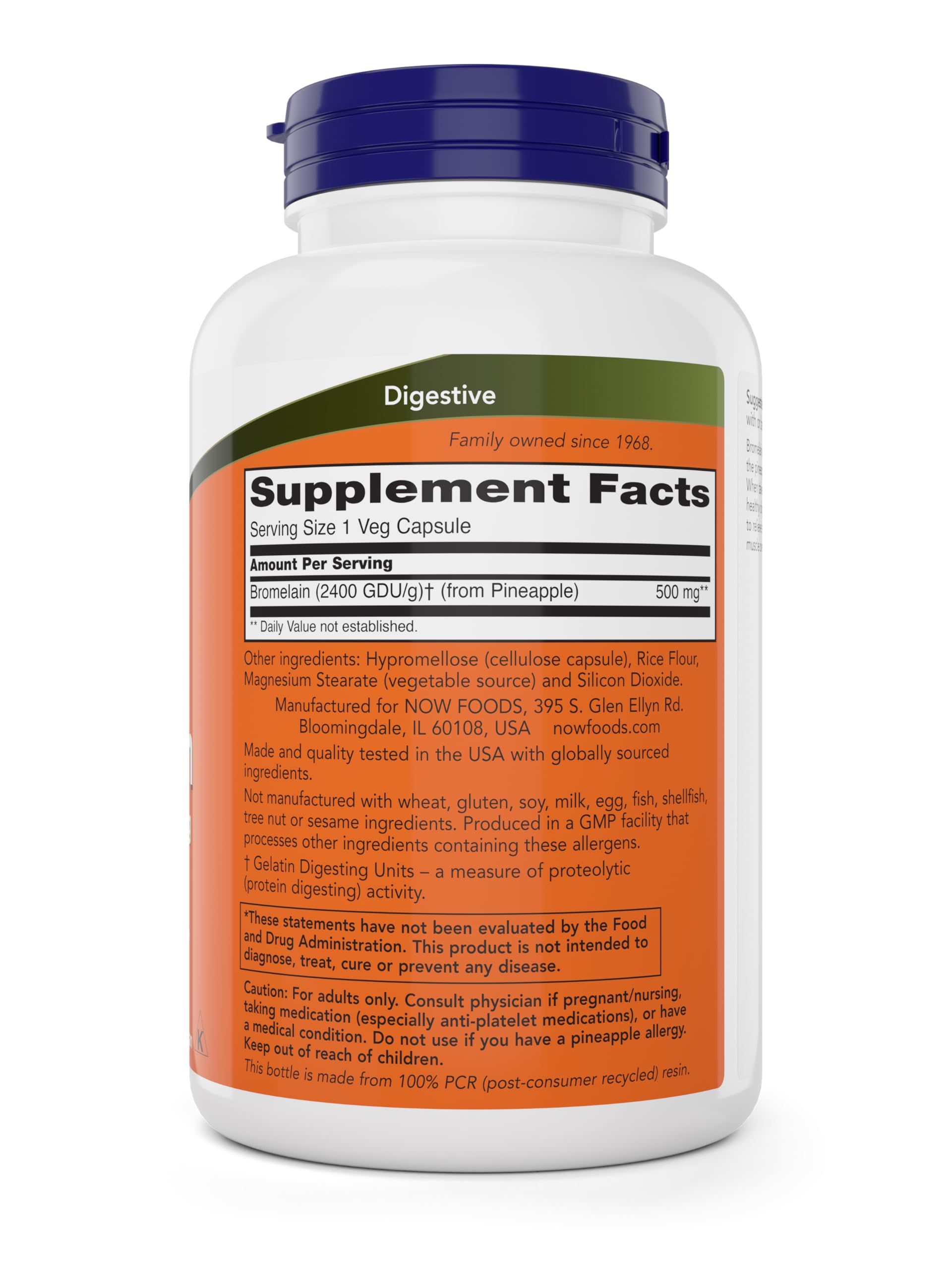 Now Foods cápsulas vegetales 500 mg destacando facilidad de ingestión