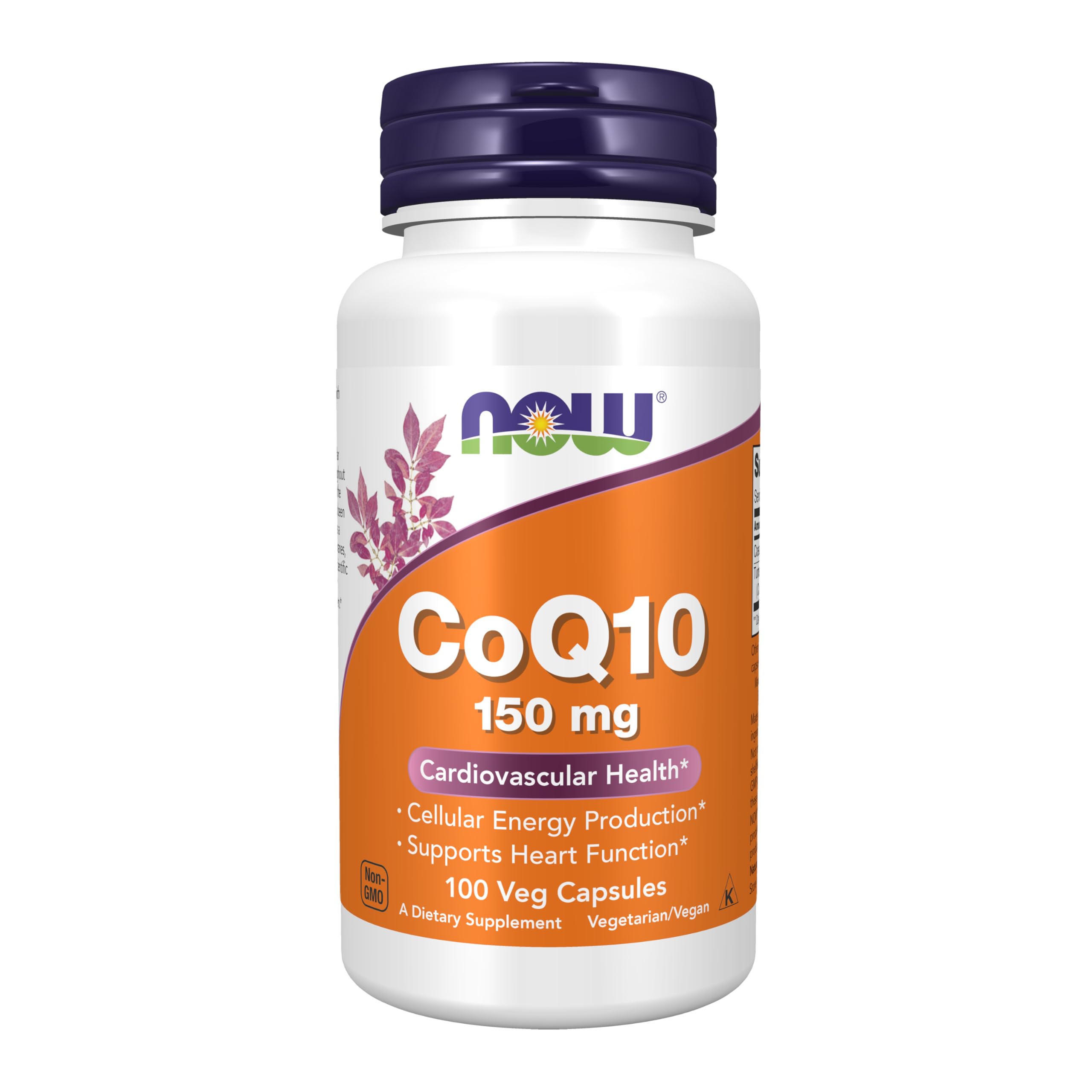 NOW Foods frasco frontal mostrando 100 cápsulas, beneficios prácticos